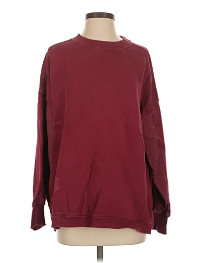 Pre-owned Aerie Sweatshirt In Burgundy