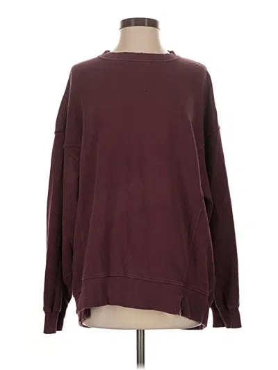 Pre-owned Aerie Sweatshirt In Burgundy