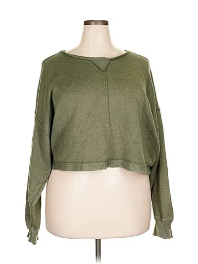 Pre-owned Aerie Sweatshirt In Green