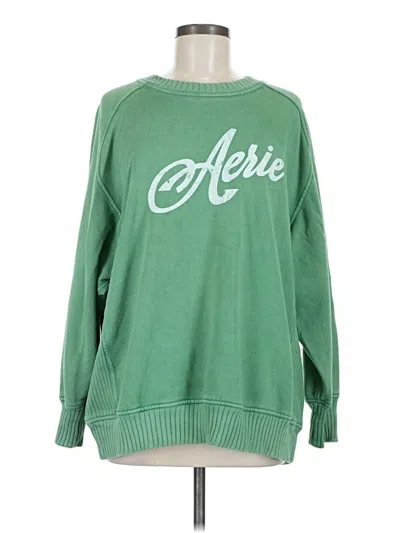 Pre-owned Aerie Sweatshirt In Green