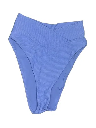 Pre-owned Aerie Swimsuit Bottoms In Blue