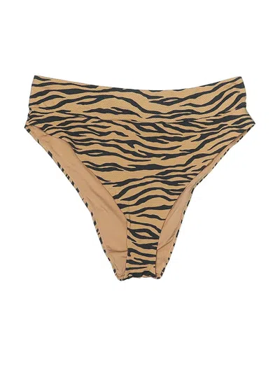 Pre-owned Aerie Swimsuit Bottoms In Brown