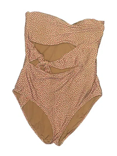Pre-owned Aerie Swimsuit Bottoms In Brown