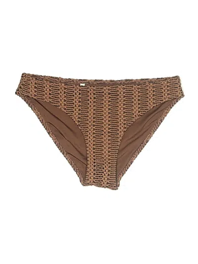 Pre-owned Aerie Swimsuit Bottoms In Brown