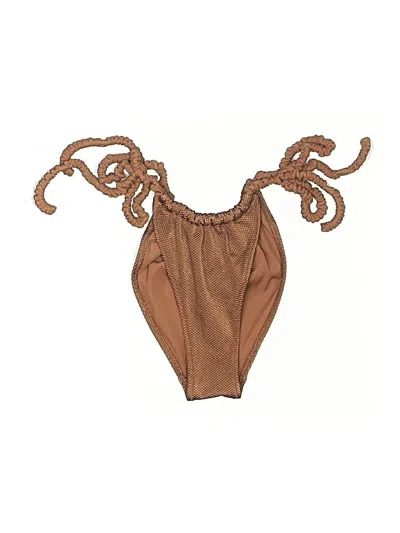 Pre-owned Aerie Swimsuit Bottoms In Brown