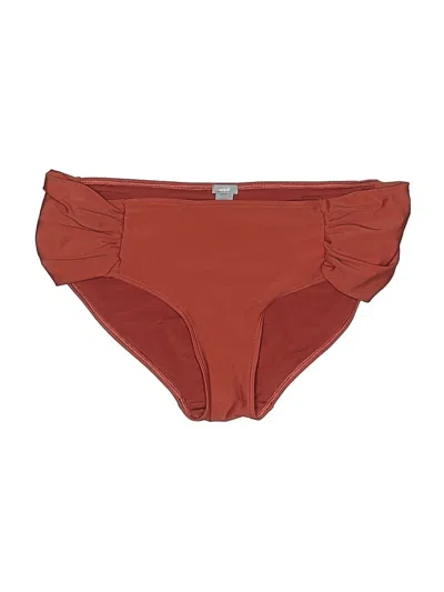 Pre-owned Aerie Swimsuit Bottoms In Burgundy
