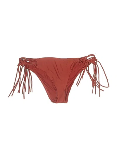 Pre-owned Aerie Swimsuit Bottoms In Burgundy