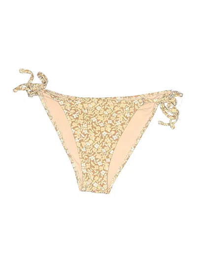 Pre-owned Aerie Swimsuit Bottoms In Gold