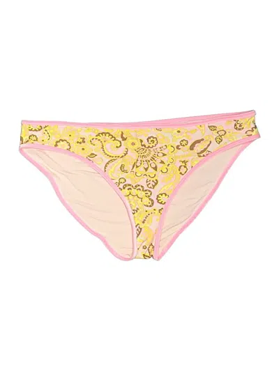 Pre-owned Aerie Swimsuit Bottoms In Gold