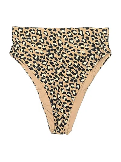 Pre-owned Aerie Swimsuit Bottoms In Gold