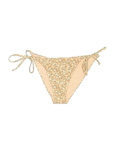 Pre-owned Aerie Swimsuit Bottoms In Gold