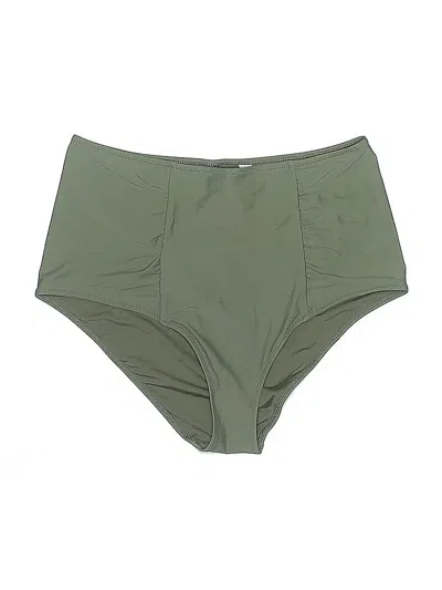 Pre-owned Aerie Swimsuit Bottoms In Green