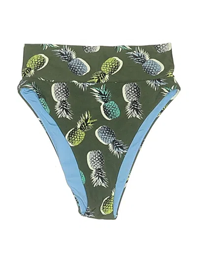 Pre-owned Aerie Swimsuit Bottoms In Green