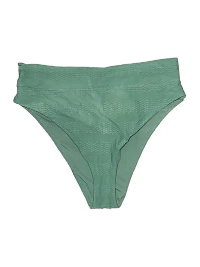 Pre-owned Aerie Swimsuit Bottoms In Green