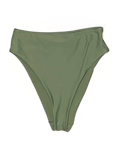 Pre-owned Aerie Swimsuit Bottoms In Green