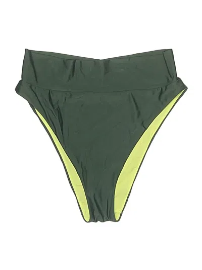 Pre-owned Aerie Swimsuit Bottoms In Green