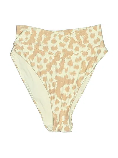 Pre-owned Aerie Swimsuit Bottoms In Ivory