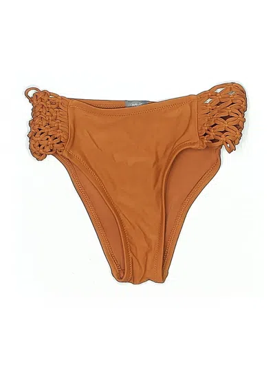 Pre-owned Aerie Swimsuit Bottoms In Tan