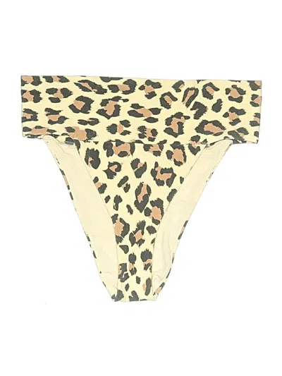 Pre-owned Aerie Swimsuit Bottoms In Tan