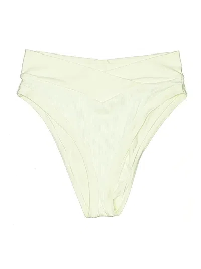 Pre-owned Aerie Swimsuit Bottoms In White