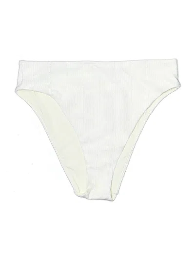 Pre-owned Aerie Swimsuit Bottoms In White
