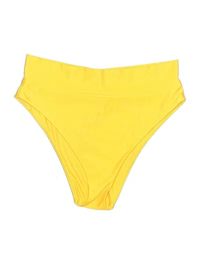 Pre-owned Aerie Swimsuit Bottoms In Yellow