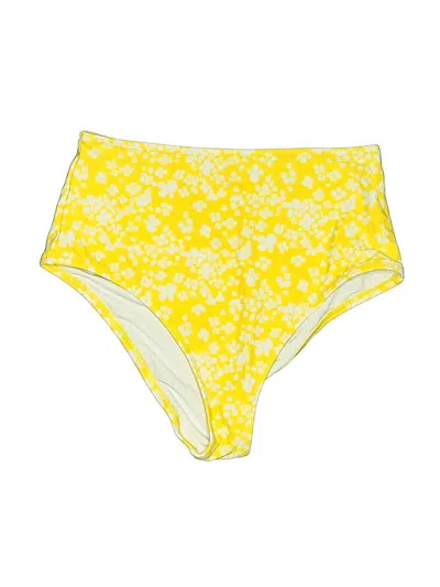 Pre-owned Aerie Swimsuit Bottoms In Yellow