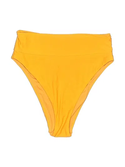 Pre-owned Aerie Swimsuit Bottoms In Yellow