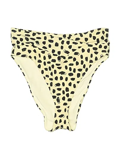 Pre-owned Aerie Swimsuit Bottoms In Yellow