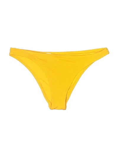 Pre-owned Aerie Swimsuit Bottoms In Yellow