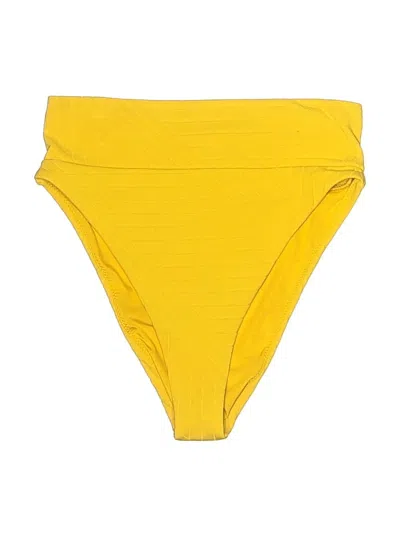 Pre-owned Aerie Swimsuit Bottoms In Yellow