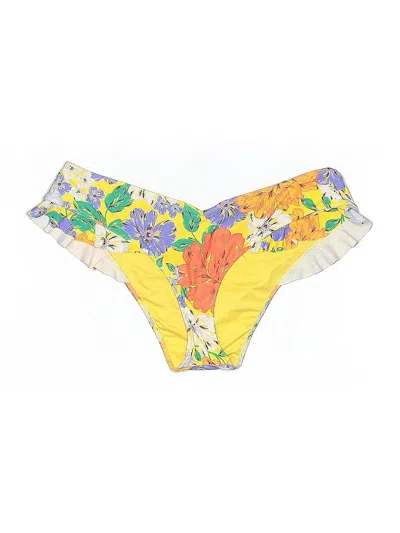 Pre-owned Aerie Swimsuit Bottoms In Yellow