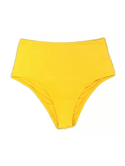 Pre-owned Aerie Swimsuit Bottoms In Yellow