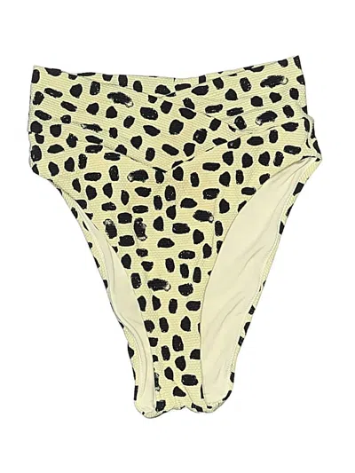 Pre-owned Aerie Swimsuit Bottoms In Yellow