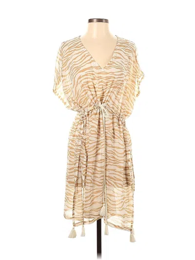 Pre-owned Aerie Swimsuit Cover Up In Tan