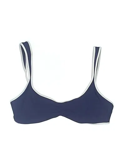 Pre-owned Aerie Swimsuit Top Blue Color Block Pattern Swimwear
