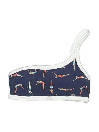 Aerie Swimsuit Top Blue Graphic Pattern Swimwear