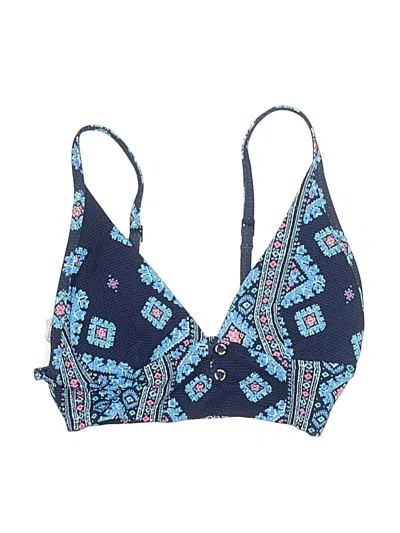 Pre-owned Aerie Swimsuit Top Blue Paisley Pattern Swimwear