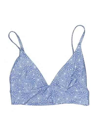 Pre-owned Aerie Swimsuit Top Blue Paisley Pattern Swimwear