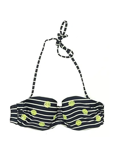 Pre-owned Aerie Swimsuit Top Blue Print Pattern Swimwear