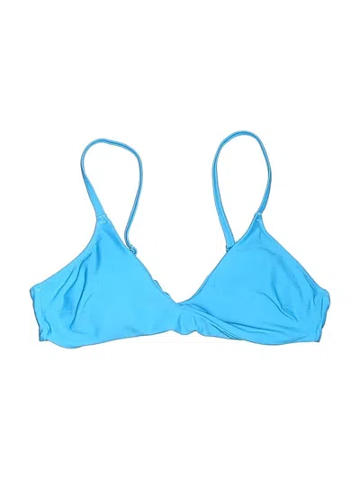 Aerie Swimsuit Top Blue Solid Pattern Swimwear
