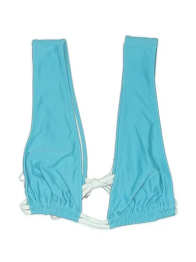 Pre-owned Aerie Swimsuit Top Blue Swimwear
