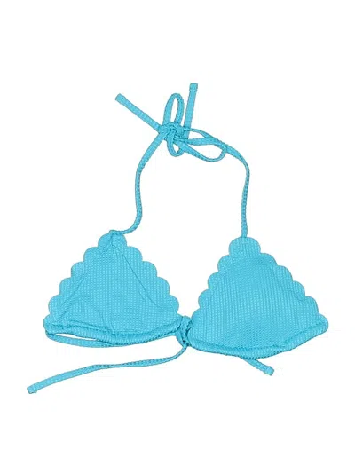 Pre-owned Aerie Swimsuit Top Blue Swimwear