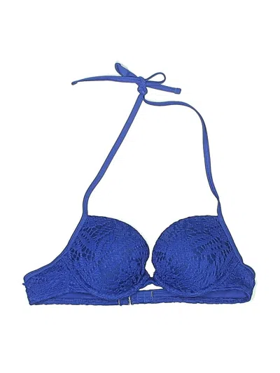 Pre-owned Aerie Swimsuit Top Blue Swimwear