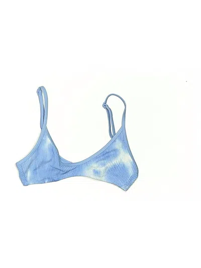 Pre-owned Aerie Swimsuit Top Blue Tie-dye Pattern Swimwear