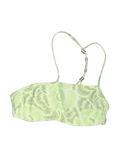 Pre-owned Aerie Swimsuit Top Green Paisley Pattern Swimwear