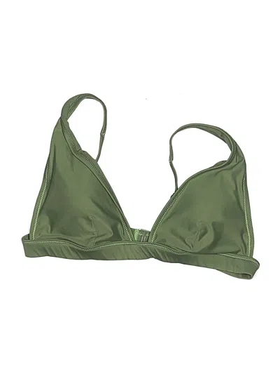 Aerie Swimsuit Top Green Solid Pattern Swimwear