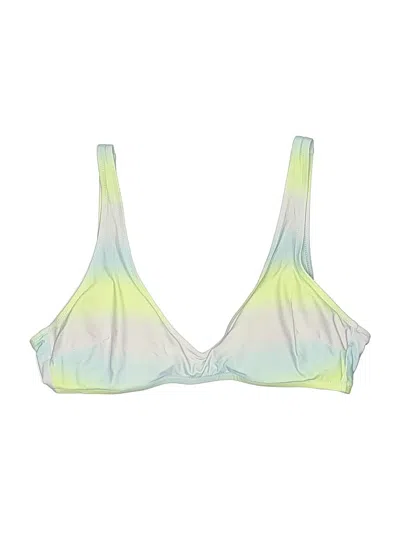 Pre-owned Aerie Swimsuit Top Green Tie-dye Pattern Swimwear