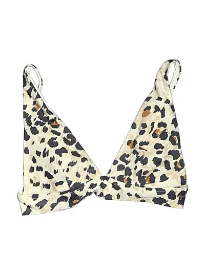 Aerie Swimsuit Top Ivory Animal Print Pattern Swimwear