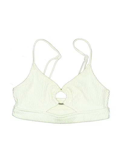Pre-owned Aerie Swimsuit Top Ivory Swimwear In White